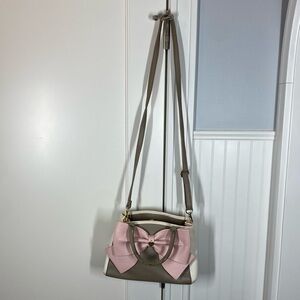 Betsy Johnson Bow Satchel with crossbody‎ strap